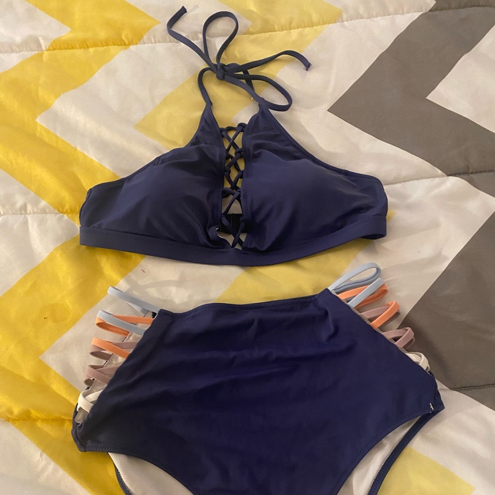 NWOT Pink high waisted bikini